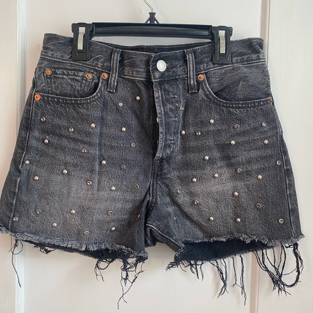 Levi’s Black Embellished Wedgie Short